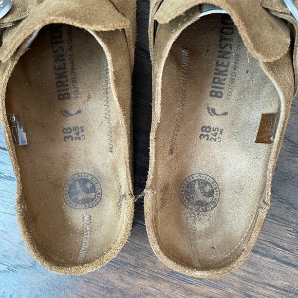 Birkenstock Brown Suede Mules - Picture 3 of 7